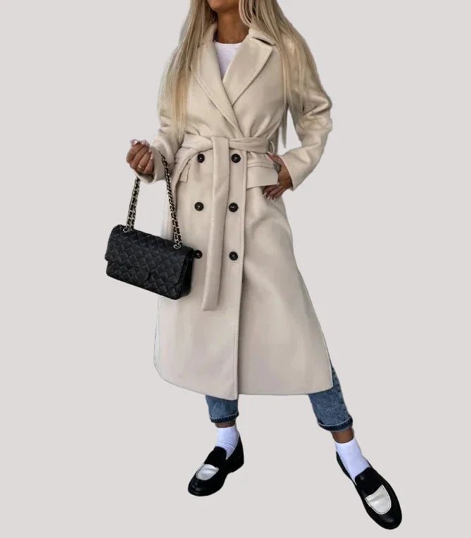 Women's Longline Wool Trench Coat