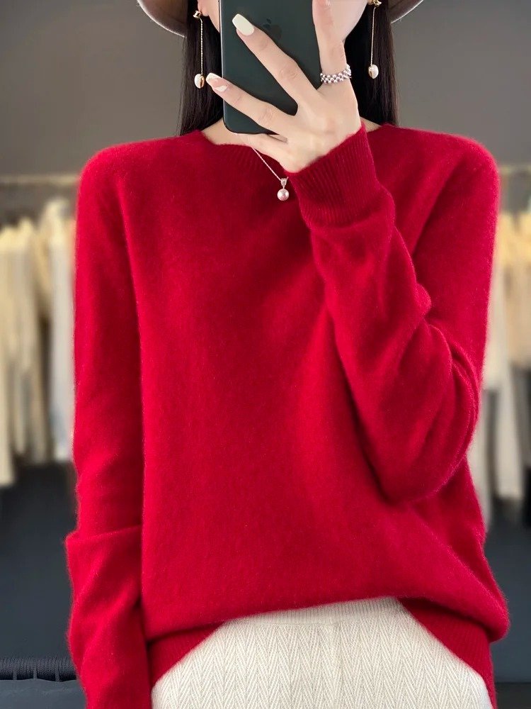 Women's Wool Jumper - Red