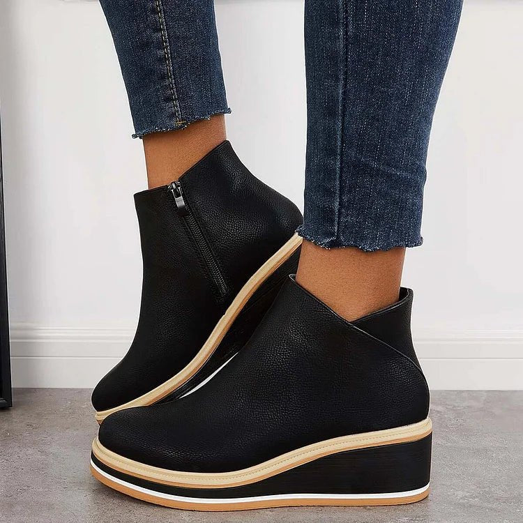 Women's Wedge Platform Ankle Boots