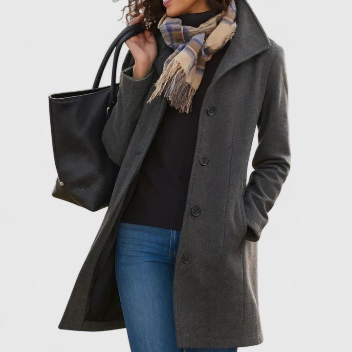 Women's Wool Coat - Gray