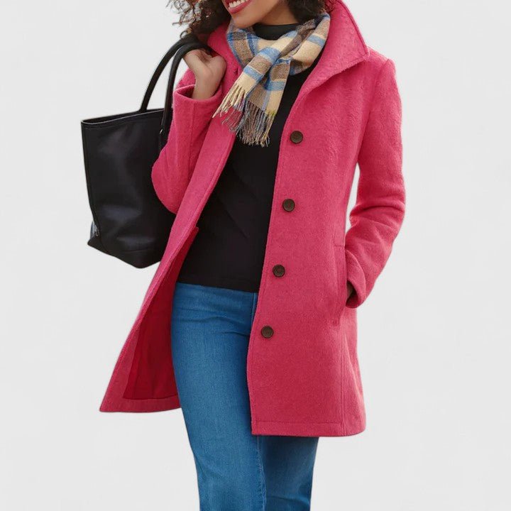 Women's Wool Coat - Pink