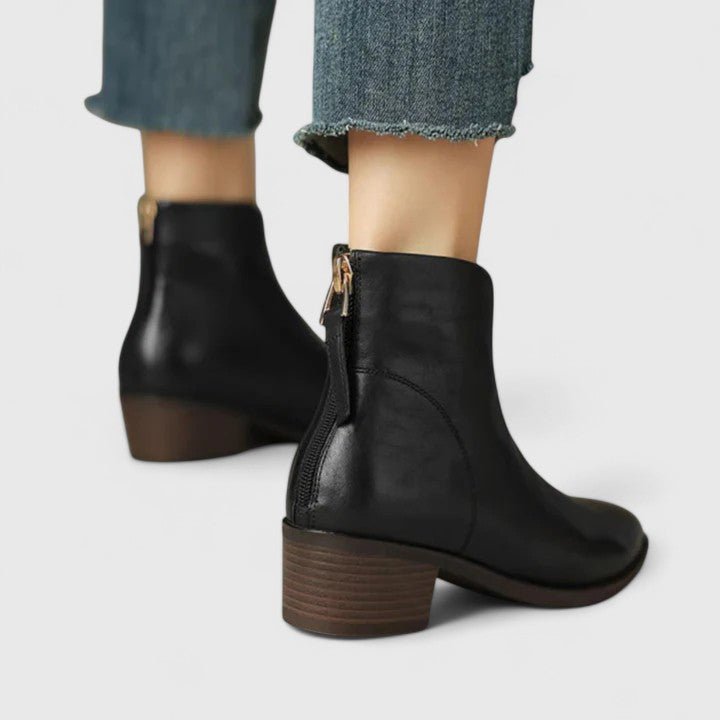 Women's Leather Pointed-Toe Ankle Boots