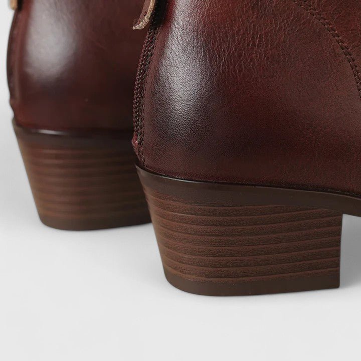 Women's Leather Pointed-Toe Ankle Boots