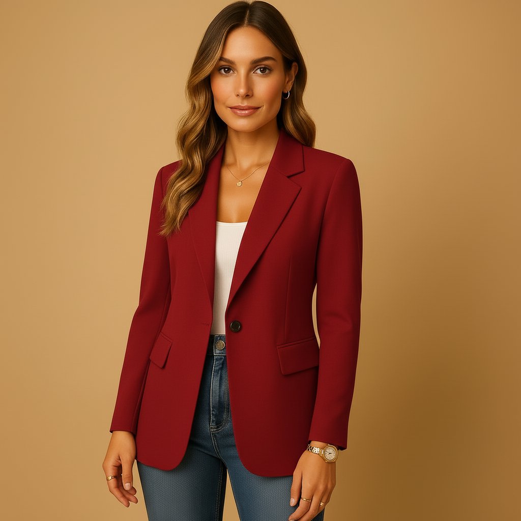 Women's Slim Blazer - Red