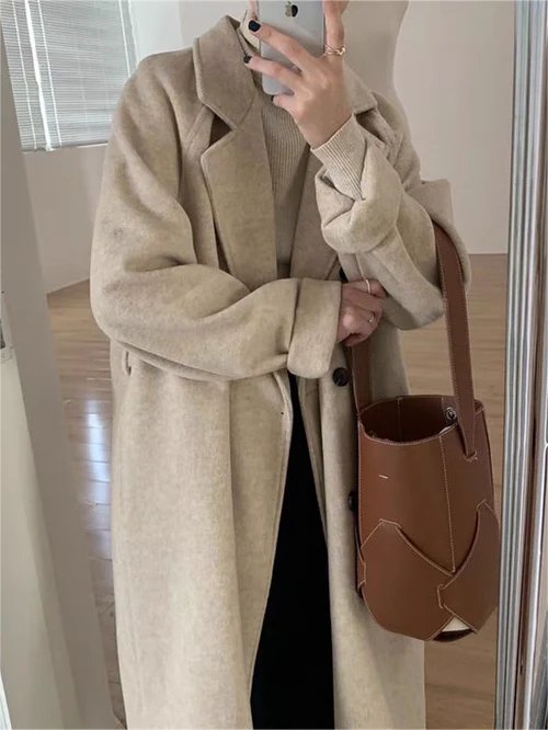 Women's Oversized Wool Trench Coat