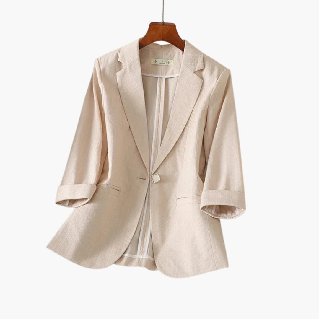 Women's Cropped Work Blazer - Beige
