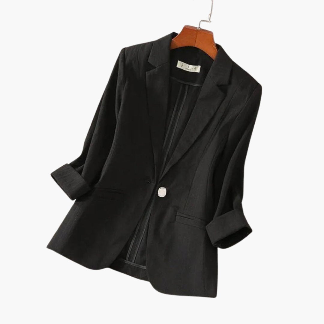 Women's Cropped Work Blazer - Black