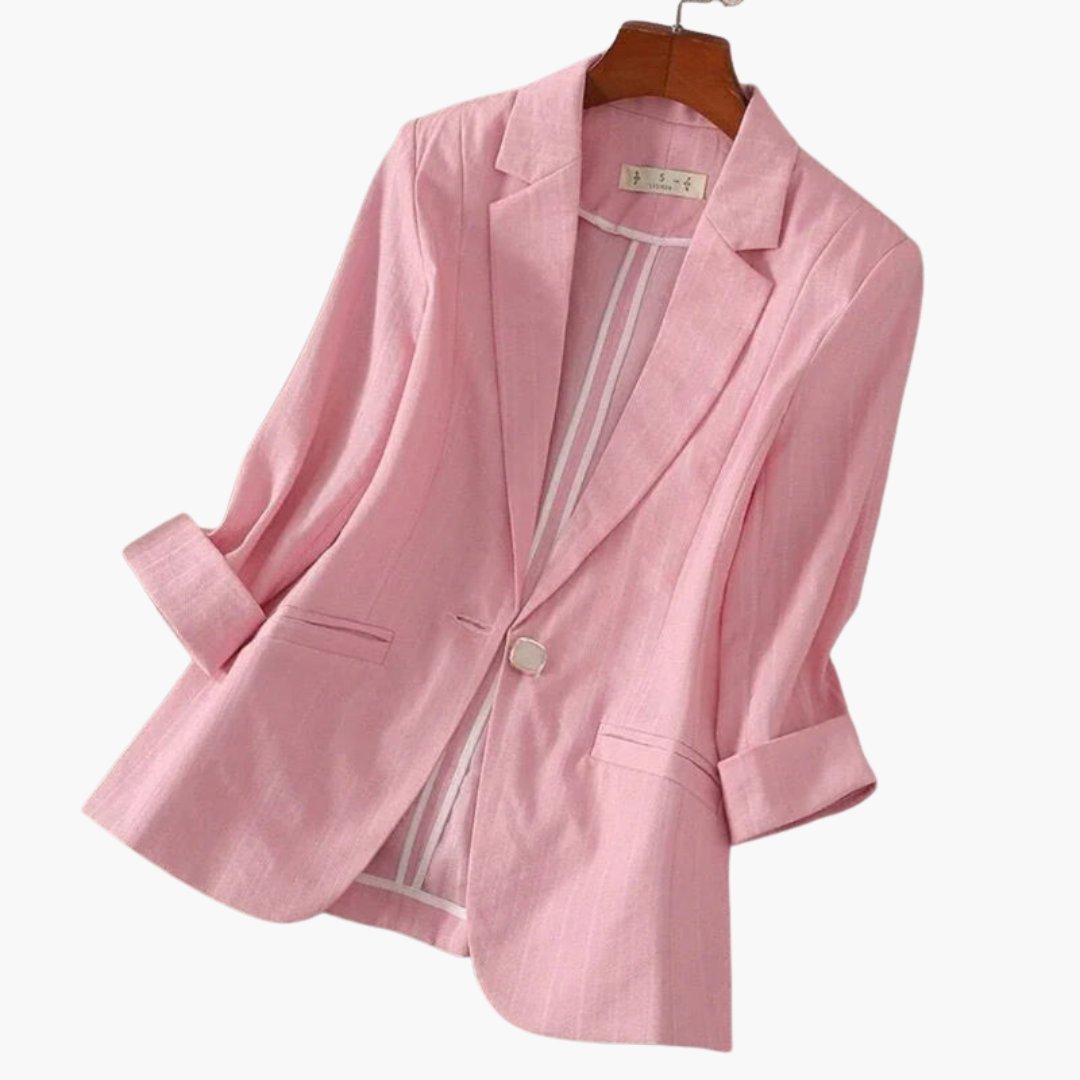 Women's Cropped Work Blazer - Pink