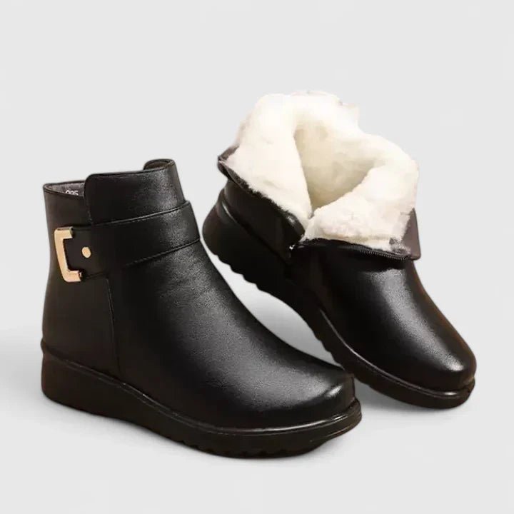 Women's Faux Leather Winter Ankle Boots