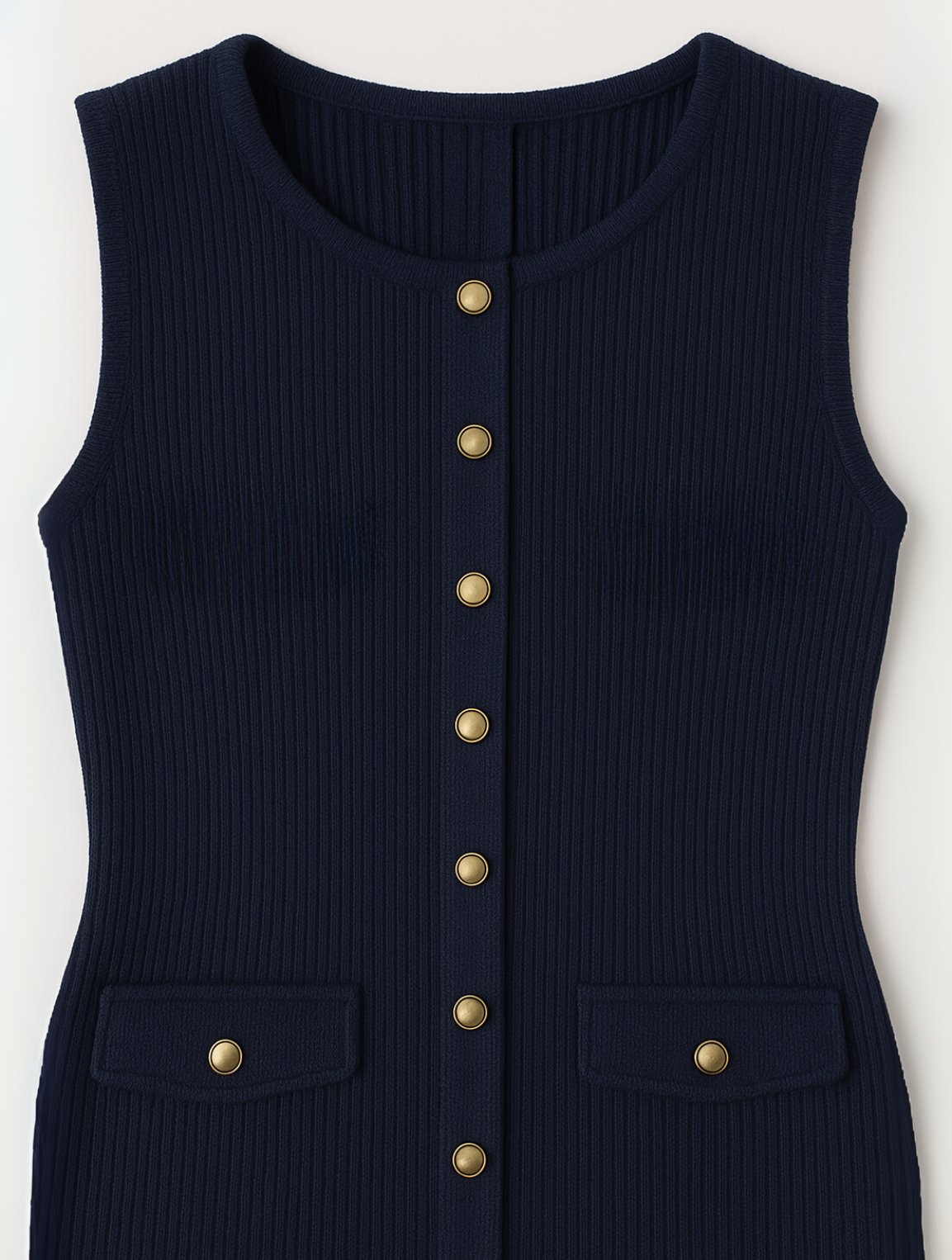 Women's Knit Ribbed Midi Dress