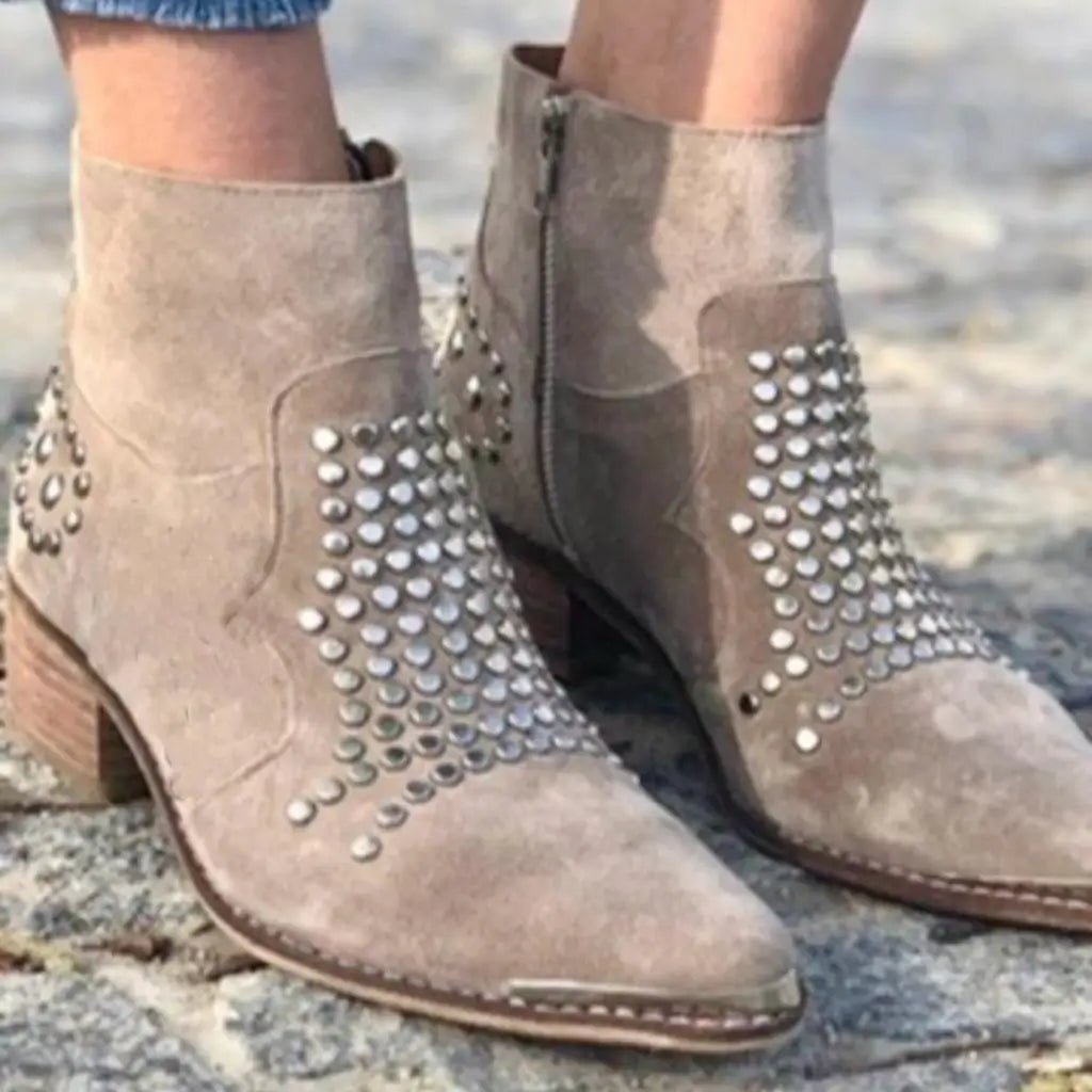 Women's Suede Western Ankle Boots