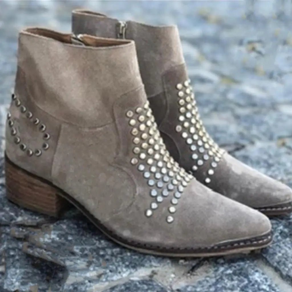 Women's Suede Western Ankle Boots