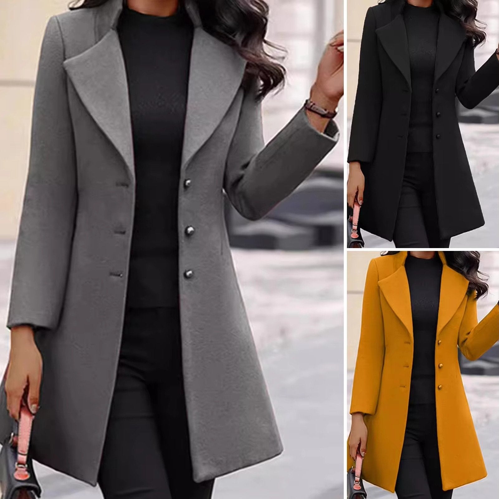 Women's Slim Longline Wool Coat