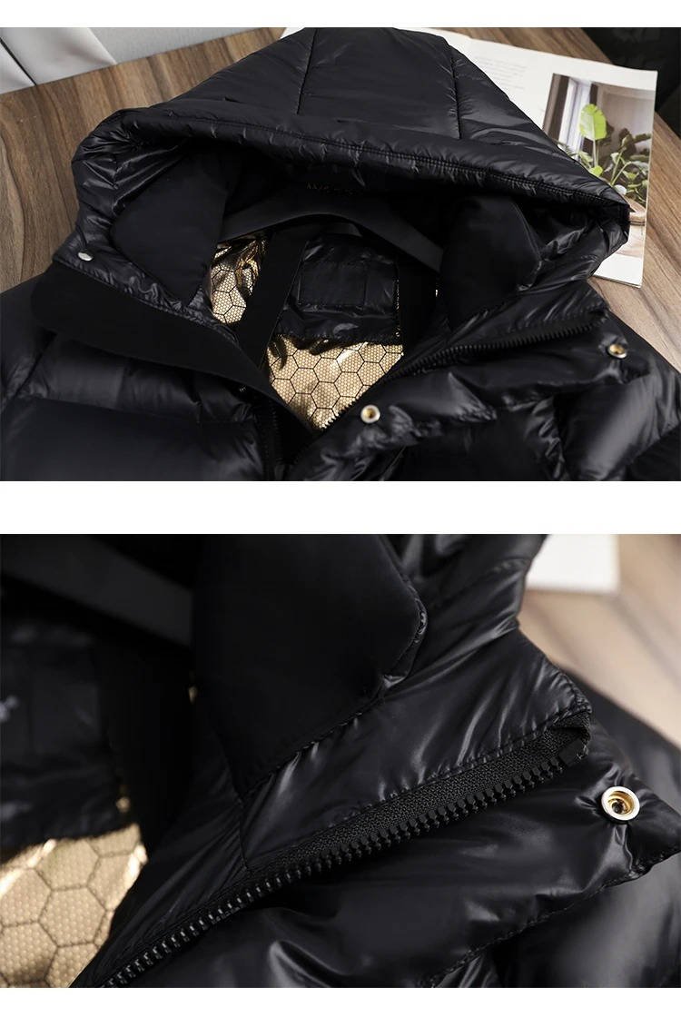 Women's Long Hooded Longline Puffer Coat