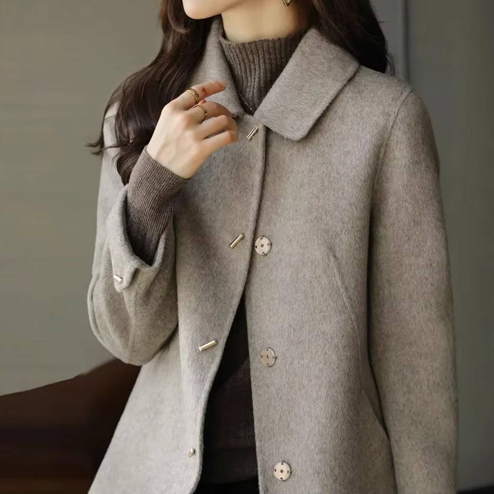 Women's Single-Breasted Wool Coat