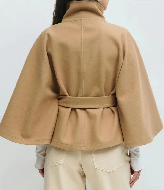 Women's Cropped Wool Cape Coat