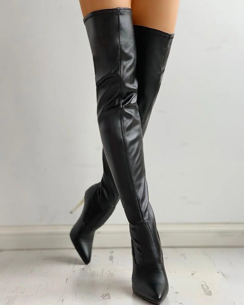Women's Thigh-High Stiletto Over-the-Knee Boots - 8.5