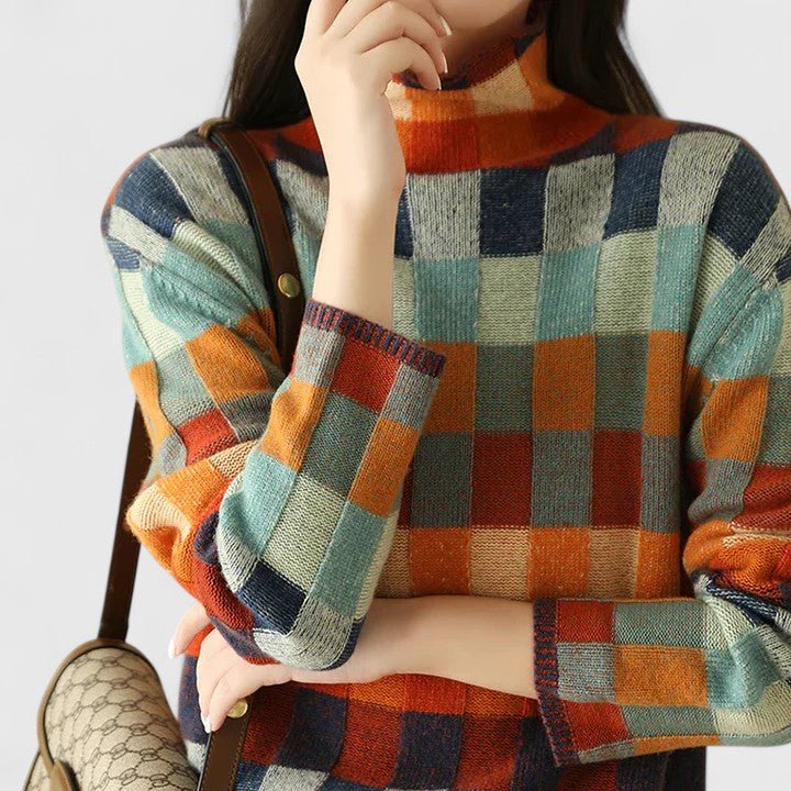 Women's Plaid Wool Jumper