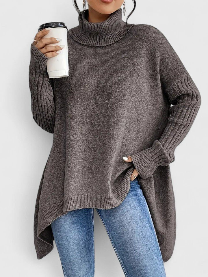 Women's Oversized Wool Roll Neck Jumper