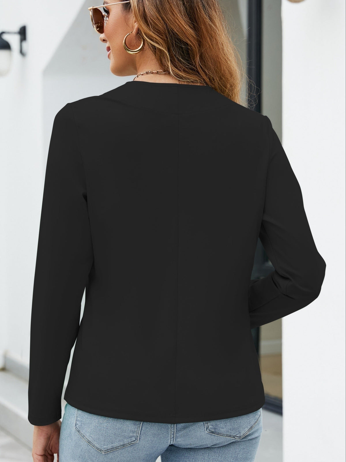 Women's Ponte Knit Open-Front Blazer