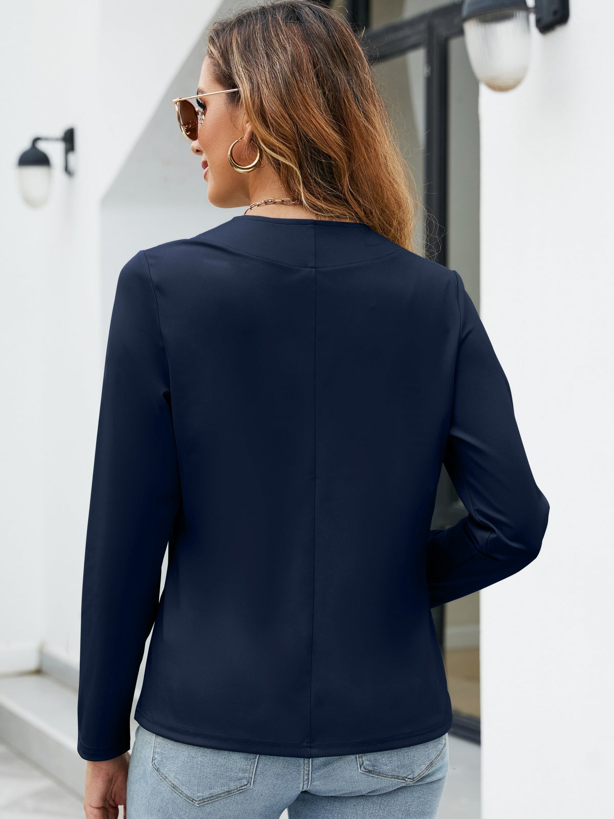 Women's Ponte Knit Open-Front Blazer