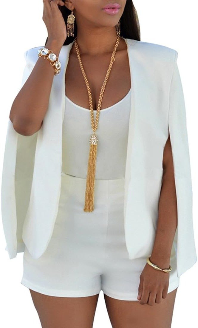 Women's Tailored Crepe Cape Blazer