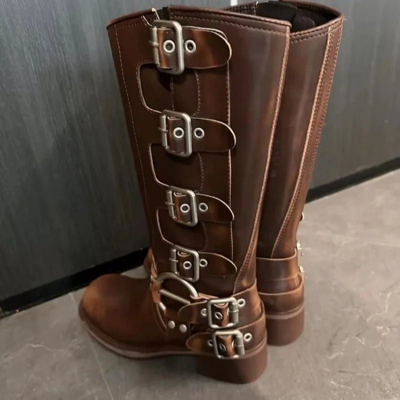 Women's Combat Knee-High Boots