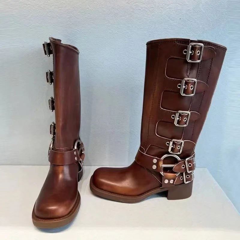 Women's Combat Knee-High Boots