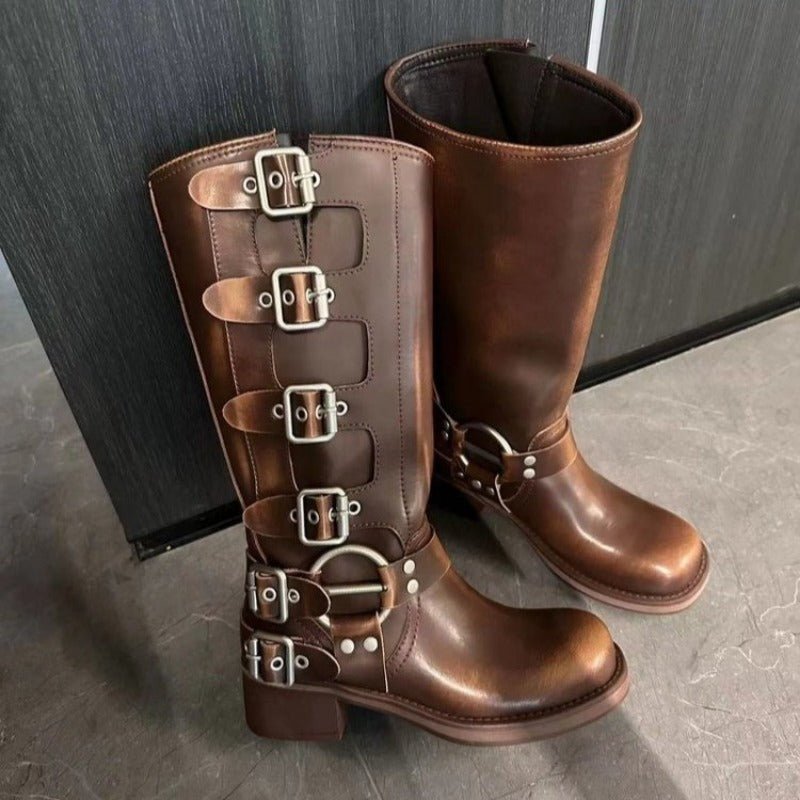 Women's Combat Knee-High Boots