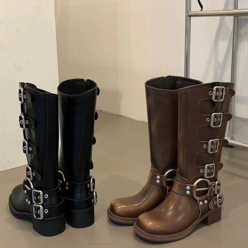 Women's Combat Knee-High Boots