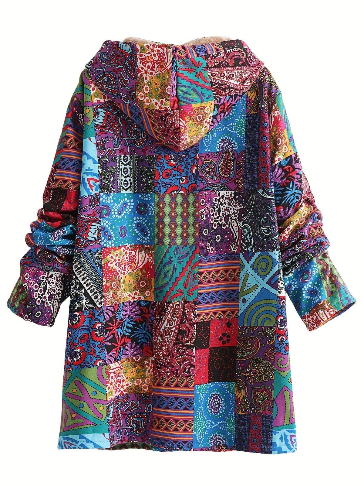 Women's Hooded Longline Teddy Coat