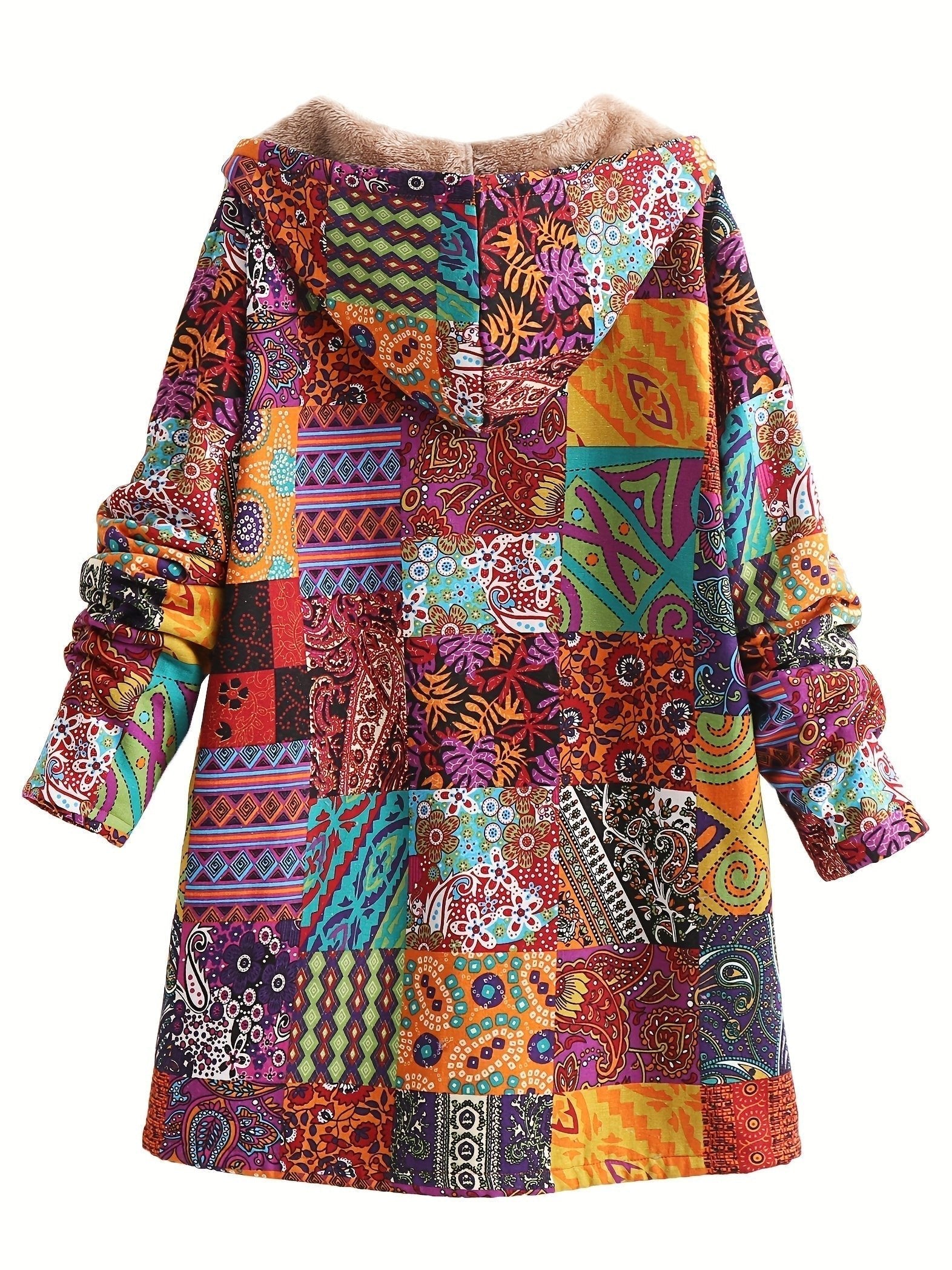 Women's Hooded Longline Teddy Coat