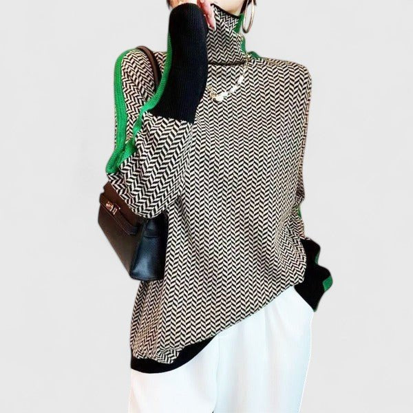 Women's Oversized Wool Roll Neck Jumper