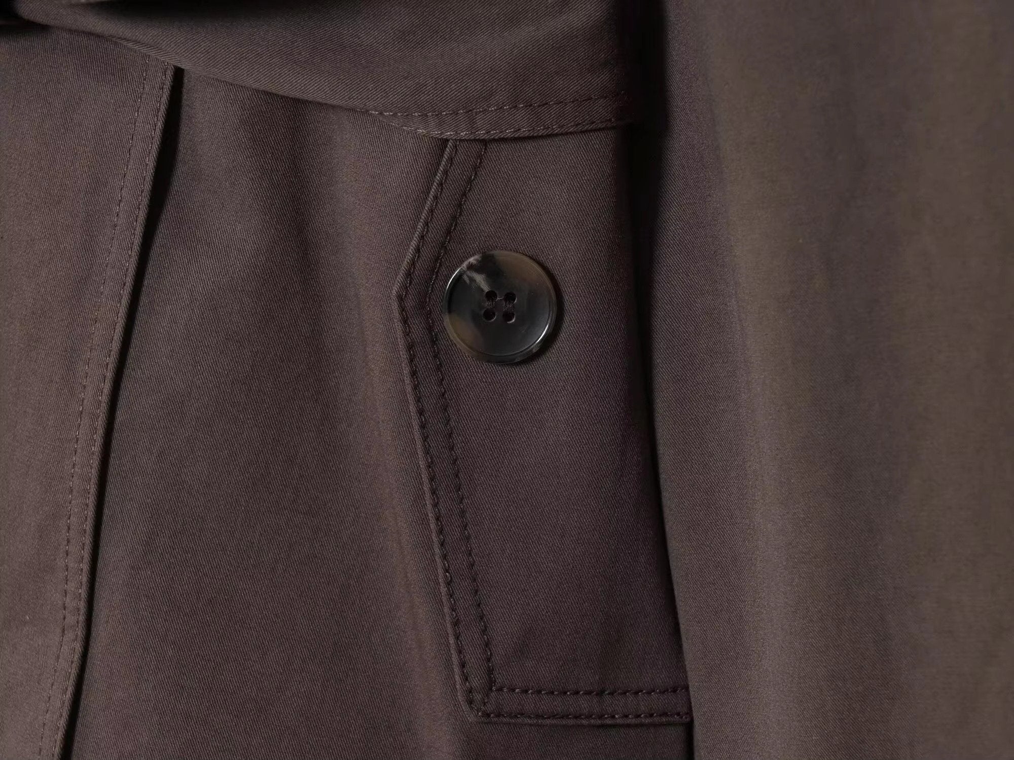 Women's Cotton Cropped Trench Jacket