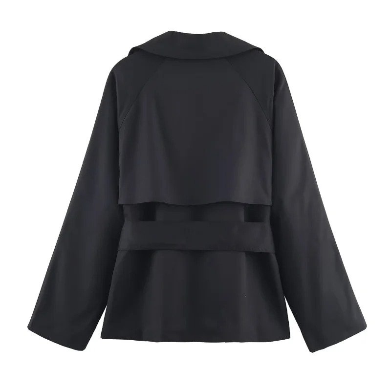 Women's Cotton Cropped Trench Jacket
