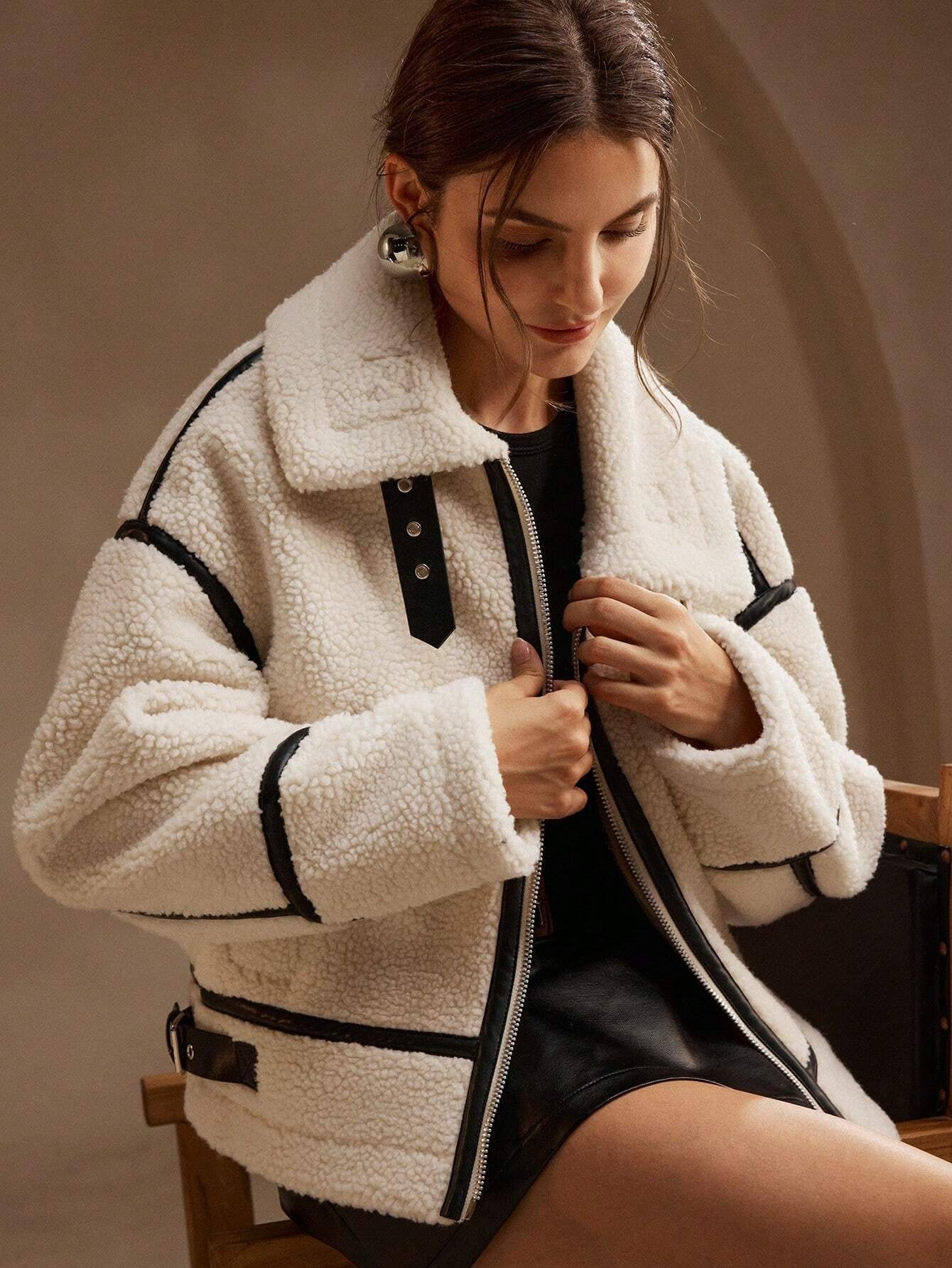 Women's Sherpa Aviator Teddy Jacket